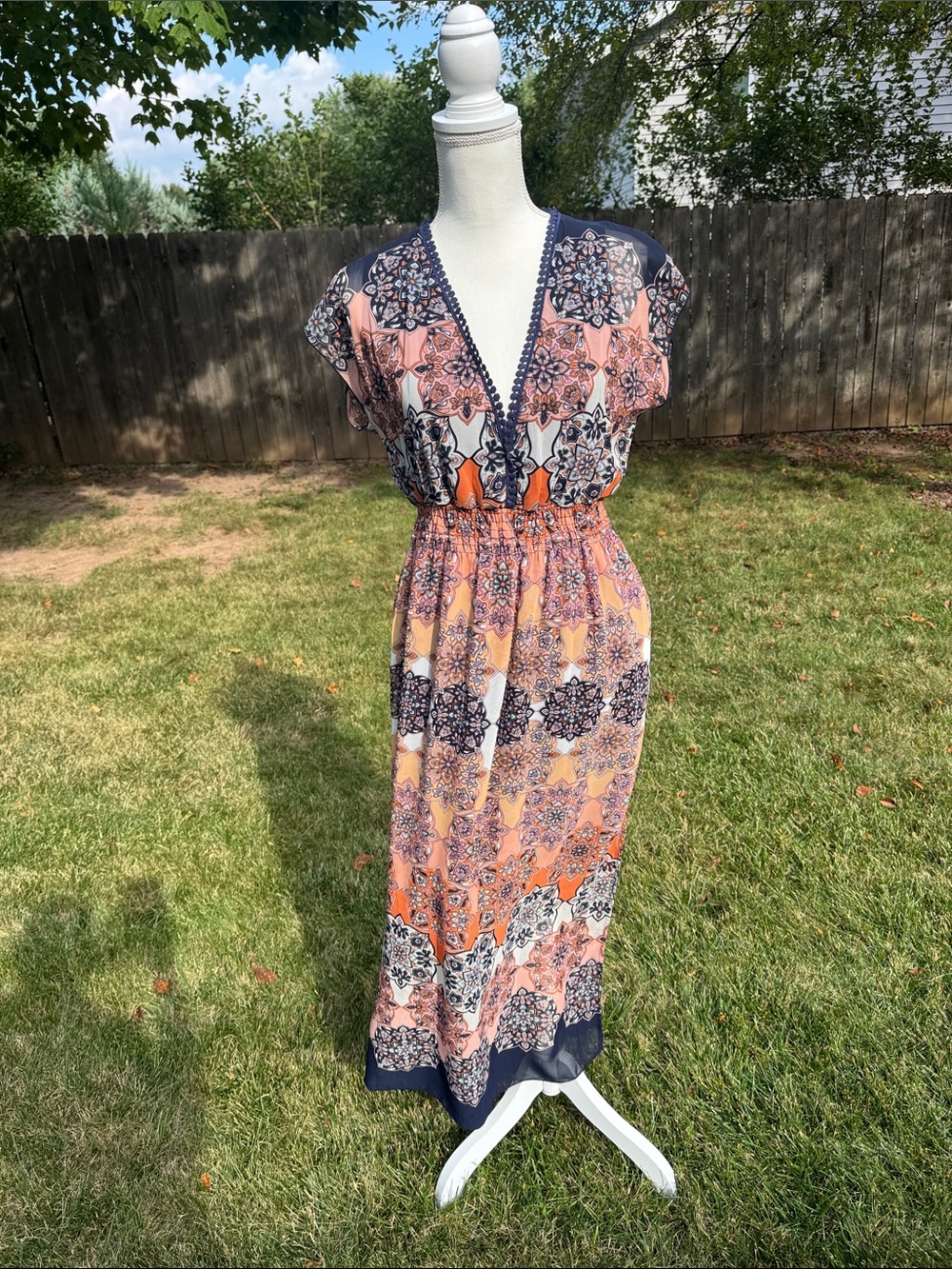 Enfocus Studio mandala print chiffon maxi dress 8